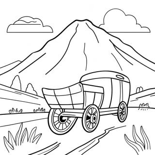 Scenisk Oregon Trail Landskap Fargeleggingsside 135880 67636