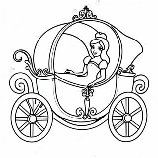 Askepott I Den Fortryllede Vognen Fargeleggingsside 13614-2982
