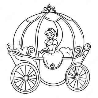 Askepott I Den Fortryllede Vognen Fargeleggingsside 13614-2984
