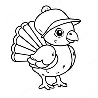 Baby Kalkun Med Hatt Fargeleggingsside 136389 68037