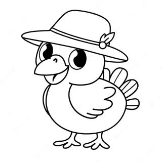 Baby Kalkun Med Hatt Fargeleggingsside 136389 68038