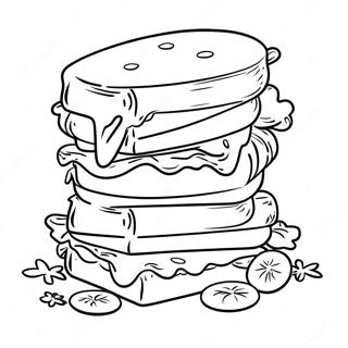 Ostete Sandwich Fargeleggingsside Fargeleggingsider