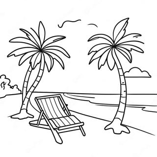 Fargeleggingsside Av Fargerik Strandscene I Den Dominikanske Republikk 136746-68307