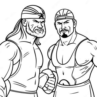 Fargeleggingsside Med Wwe Superstjerner I Aksjon 136954-68624