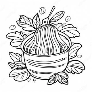 Spaghetti Med Fersk Basilikum Fargeleggingsside 137030-68684