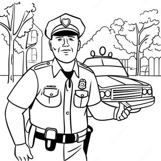 Politibetjent Som Svarer Pa Anrop Fargeleggingsside 137186-68803