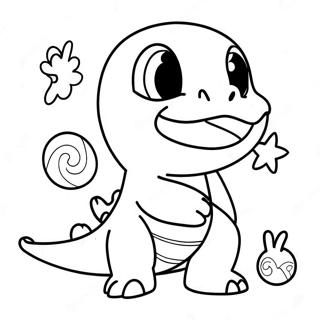 Lekende Charmander Med Godteri Fargeleggingsside 137544-69081