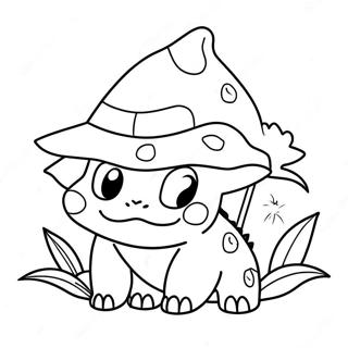Sot Bulbasaur I En Heks Hatt Fargeleggingsside 137545 69088