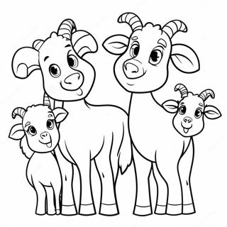 Sot Geit Familie Fargeleggingsside 137596 69127