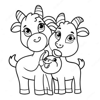 Sot Geit Familie Fargeleggingsside 137596 69128