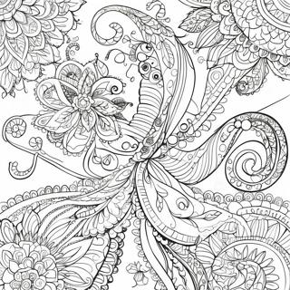 Intrikat Paisley Design Fargeleggingsside 137671-69174