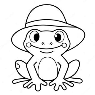 Morsom Frosk Med Hatt Fargeleggingsside 13784-3024