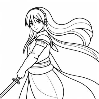 Asuna Med Sverd Fargeleggingsside 137927-69379