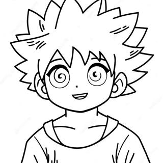 Killua Smilende Fargeleggingsside 138594 69903