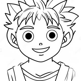 Killua Smilende Fargeleggingsside 138594 69904