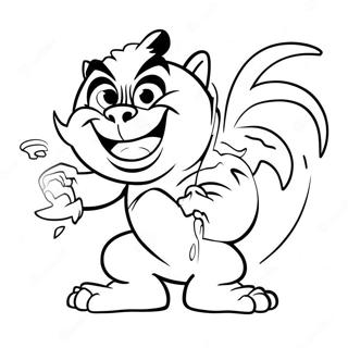 Taz Med En Snurrende Tornado Fargeleggingsside 138644-69940