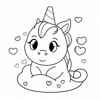 Sot Enhjorning Baesj Med Hjerter Fargeleggingsside 139363 70504