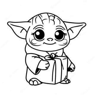 Baby Yoda Holder Julegave Fargeleggingsside 139641-70717