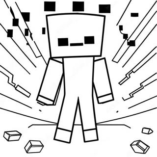 Minecraft Enderman Om Natten Fargeleggingsside 1453-2385