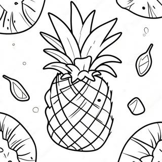 Tropisk Ananas Fargeleggingsside 15256-3338