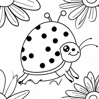 Glad Marihone Med Blomster Fargeleggingsside 15987-3490
