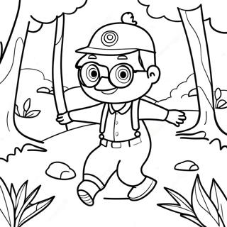 Blippi Utforsker Naturen Fargeleggingsside 16261-3552