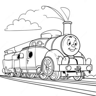 Percy Den Gronne Motoren Med Venner Fargeleggingsside 17176-3755