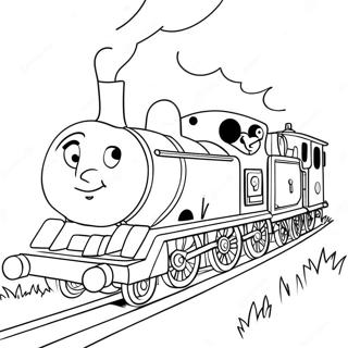 Percy Den Gronne Motoren Med Venner Fargeleggingsside 17176-3756