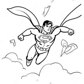 Superman Flygende Hoy Fargeleggingsark 17337-3786