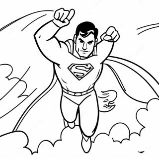 Superman Flygende Hoy Fargeleggingsark 17337-3787