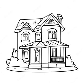 Fargeleggingsside Med Fargerik Hus Fra Toca Boca 17978 3939