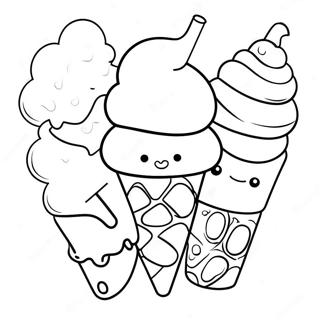 Sote Iskremkjegler Fargeleggingsside 18623-4074