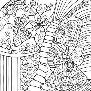 Dristige Stripete Monstre Fargeleggingsside 22749 4976