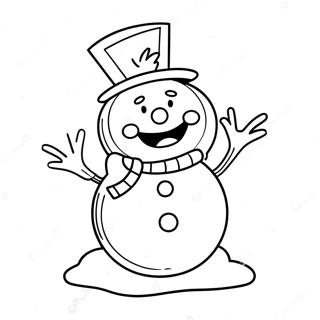 Sot Snomann Med Knappoyne Fargeleggingsside 22850 4996