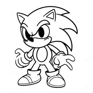 Sonic Exe Med Rode Oyne Fargeleggingsside 23885-5203