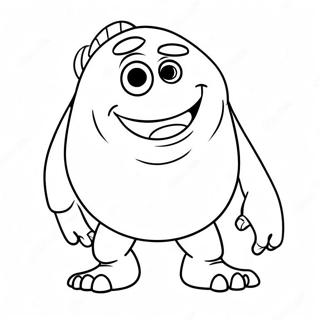 Mike Wazowski Med Et Stort Smil Fargeleggingsside 25077-5464