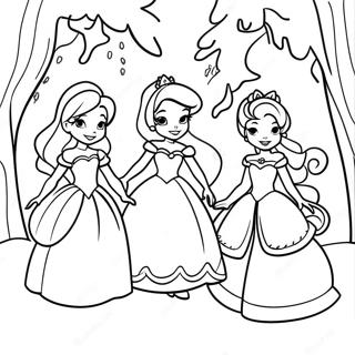 Disney Prinsesser I Vinterlandskap Fargeleggingsside 25892-5648