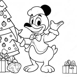 Donald Duck Pynter Et Juletre Fargeleggingsside 25893-5649