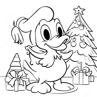 Donald Duck Pynter Et Juletre Fargeleggingsside 25893-5650