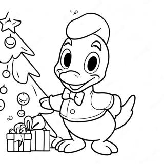 Donald Duck Pynter Et Juletre Fargeleggingsside 25893-5652