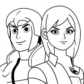 Ben 10 Og Gwen Fargeleggingsside 26527-5795