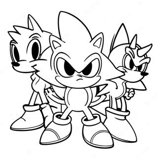 Super Sonic Med Venner Fargeleggingsside 2659-1762