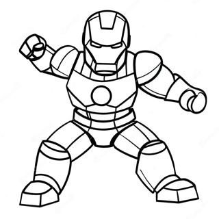 Lego Iron Man Action Pose Fargeleggingsside 26718-5827