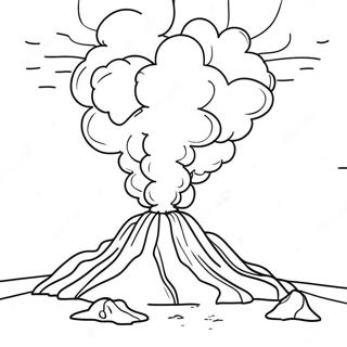 Vulkan Utbrudd Scene Fargeleggingsark 28582-6231