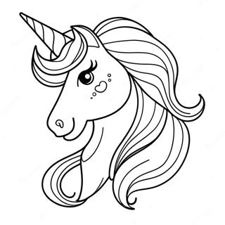 Elegant Enhjorning Med Glitrende Manke Fargeleggingsside 290 51