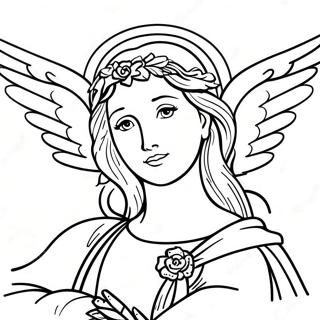 Elegant Engel Med Glorie Fargeleggingsside 31826-6950