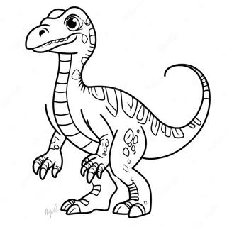 Fargerik Velociraptor Som Broler Fargeleggingsside 32632-7115