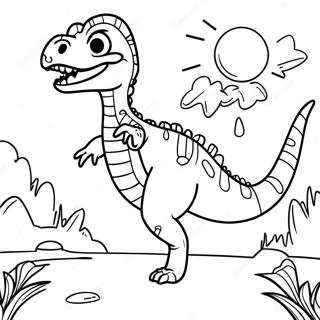 Velociraptor Fargeleggingsark