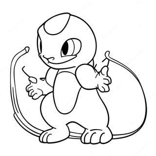 Mewtwo Med En Trener Fargeleggingsside 33077-7229