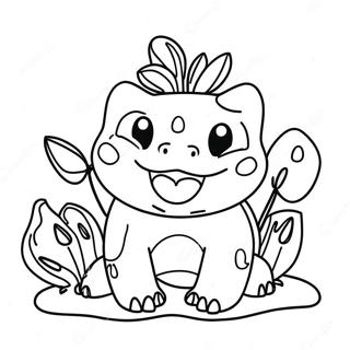 Glad Bulbasaur Med Et Stort Smil Fargeleggingsside 34160-7457